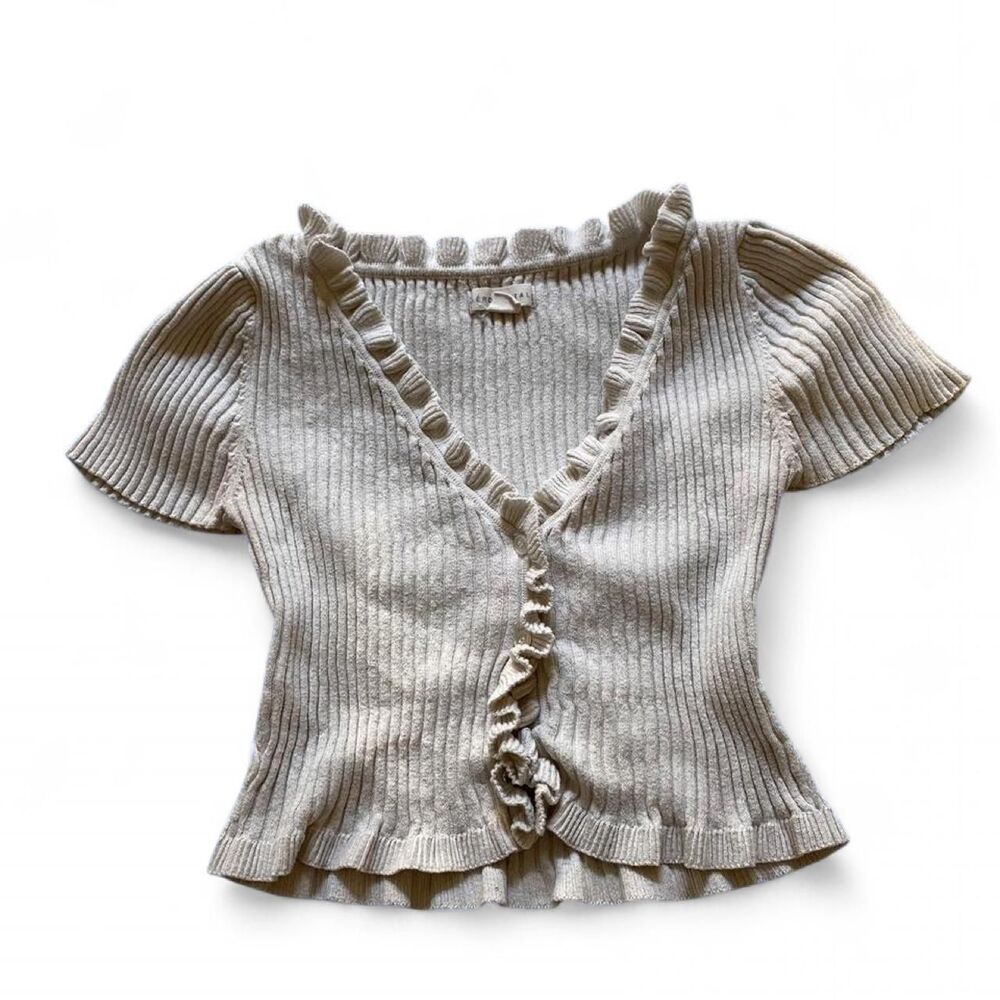 Aeropostale Women's White and Cream Cardigan